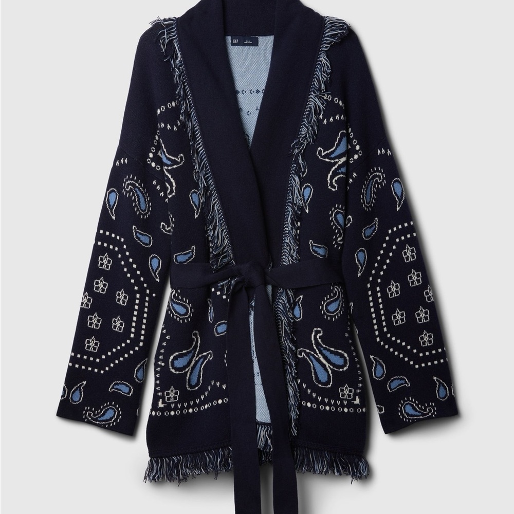 NWT GAP Oversized Fringe Shawl Cardigan
